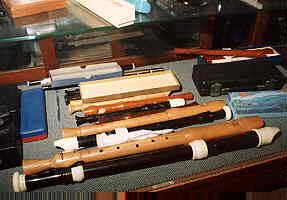 Some recorders on display at Mikes
